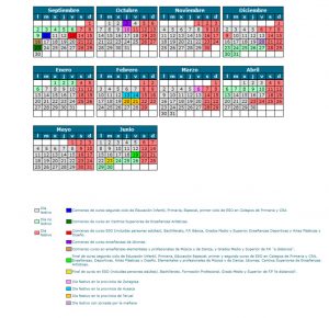 Calendario-escolar-aragon-zaragoza-2019-20201